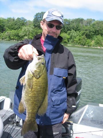 Bass caught during guided fishing adventure