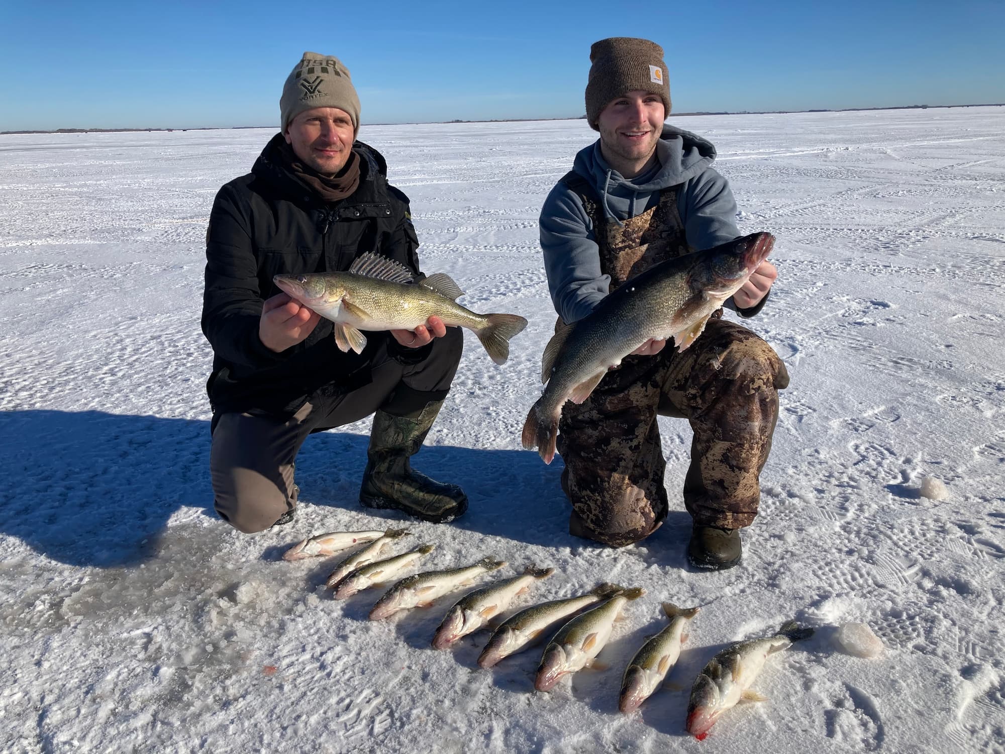 Ice fishing guided trip in Minnesota