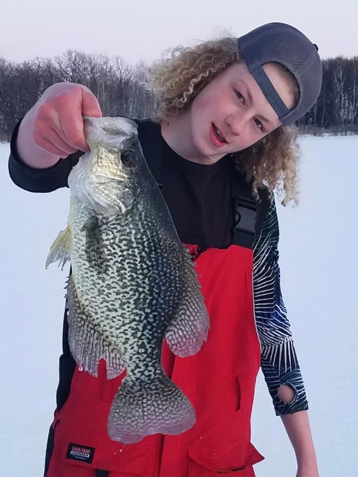 Will looking at a 16-inch crappie on the ice