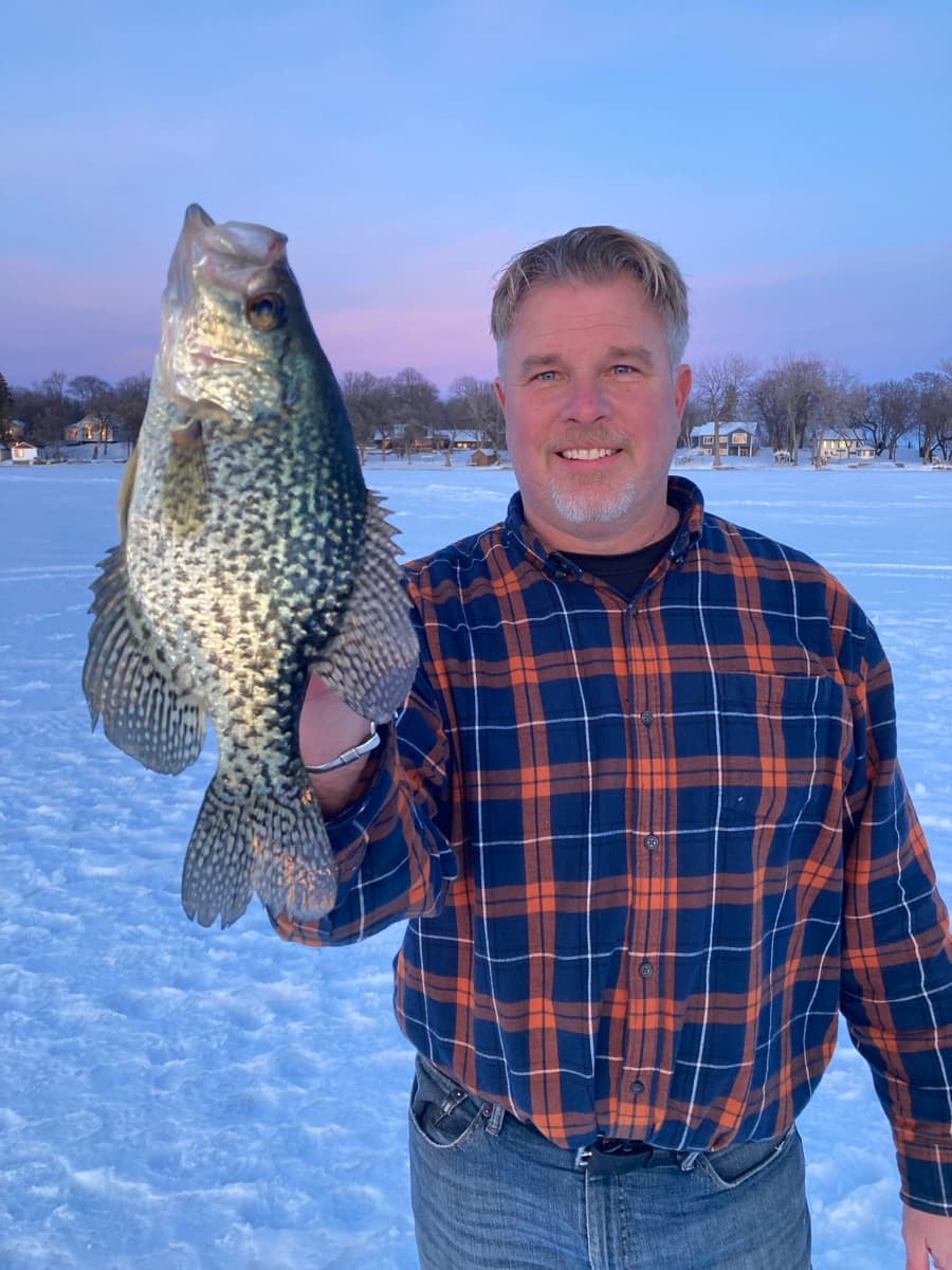 Captain Josh with a 16-inch crappie